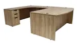 Bow Front U Shaped Desk