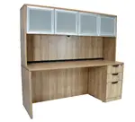 Credenza Desk with Hutch and Drawers