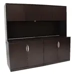 Credenza Storage Cabinet with Hutch