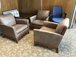 Brown Leather Club Chairs