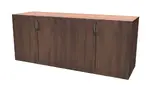 Lateral File Cabinet Credenza with Storage - Glass Doors