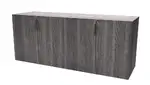 Lateral File Cabinet Credenza with Storage - Glass Doors