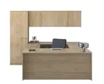 U Shaped Desk with Storage