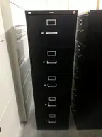 Black Hon 5 Drawer Vertical Legal File Cabinet