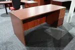 Cherry Rectangular Desk with Drawers