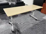 Flip Top Training Table with Maple Finish