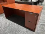 Cherry Rectangular Desk with Drawers