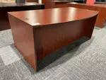 Cherry Bow Front Desk with Drawers