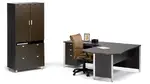 L Shaped Peninsula Desk with Storage
