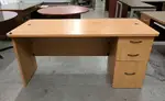 Blond Laminate Desk with Drawers