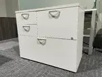 White Combo Pedestal Storage Drawers