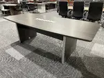 8 FT Boat Shaped Conference Table with Gray Finish