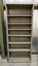 Borroughs Tan Metal Bookshelf â€“ 36 Inch Wide