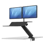 Dual Monitor Mount Height Adjustable Platform - Desk Clamp