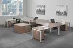 4 Person Workstation Desk with Storage