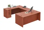 U Shaped Desk with Drawers