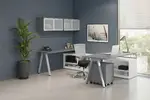 Modern U Shaped Desk with Storage