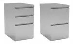 Pair of 2 & 3 Metal Pedestal Drawers