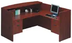 L Shaped Reception Desk with Drawers