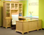 U-Shape Montebello Series Computer Workstation Desk with Hutch