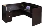 L Shaped Reception Desk with Drawers