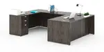 U Shaped Desk with Drawers