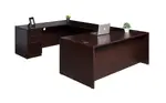 U Shaped Desk with Drawers