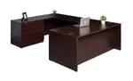 U Shaped Desk with Drawers