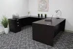 U Shaped Desk with Drawers