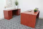 Rectangular Desk and Credenza Set