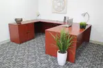 U Shaped Desk with Drawers