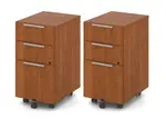 Pair of 3 Drawer Mobile Pedestals for Group Lacasse Desks