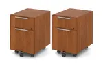 Pair of 2 Drawer Mobile Pedestals for Group Lacasse Desks