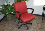Red Zig-Zag Rolling Office Chair