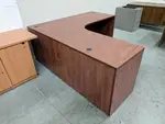 Harmony Collection Cherry Laminate L-Shape Desk