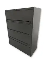 AllSteel Gray 4 Drawer Lateral Charting File Cabinet â€“ 42 Inch Wide