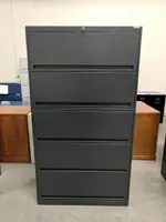 Charcoal 5 Drawer Lateral Charting File Cabinet â€“ 36 Inch Wide