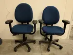 Steelcase Blue Rolling Office Chairs