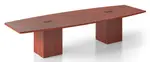 Boat Shaped Conference Table with Cube Base