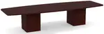 Boat Shaped Conference Table with Cube Base