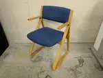 Blue Stow-Davis Guest Chairs with Wood Frame