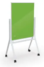 Mobile Magnetic Glass Dry Erase Board