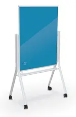 Mobile Magnetic Glass Dry Erase Board