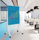 Mobile Magnetic Glass Dry Erase Board