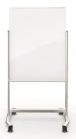 Mobile Magnetic Glass Dry Erase Whiteboard