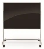 Mobile Black Glass Magnetic Dry Erase Board