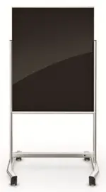 Mobile Black Glass Magnetic Dry Erase Board