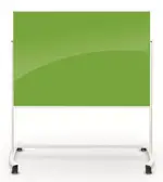 Mobile Magnetic Glass Dry Erase Board