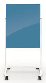 Mobile Magnetic Glass Dry Erase Board