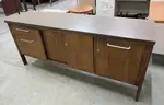 Dark Walnut Laminate Storage Credenza